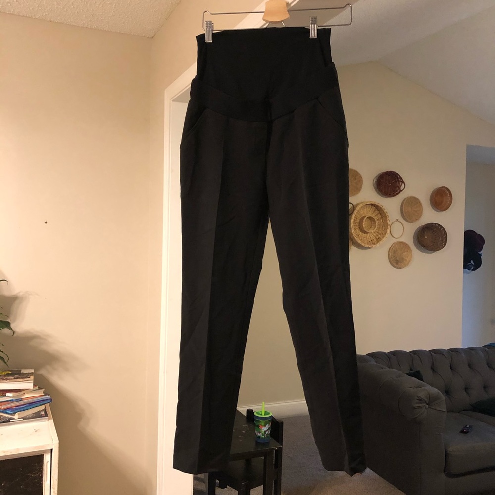 Black Isabella Oliver pleated skinny trouser